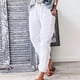 thumbnail image 2 of Pantalones largos y cómodos de lino y algodón estilo informal para mujer plisado elegante para vacaciones FLhrweasw Para estrenar, 2 of 8