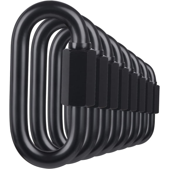 Chain Quick Link Connector, Working Load Limit Exceeding 1653Lbs, Electrophoretic Coating Carbon Steel, Anti-Corrosion Surface Treatment, 10 Pieces