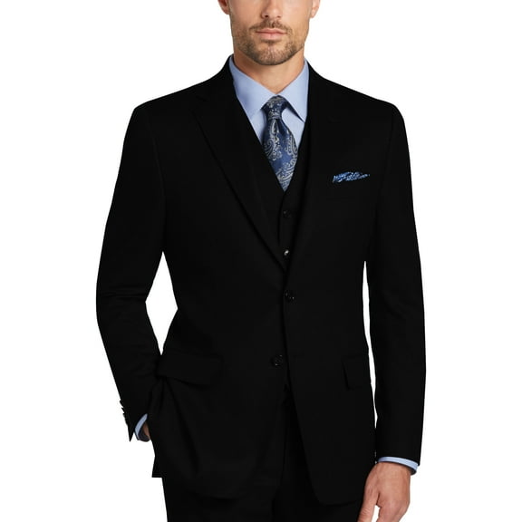 Mens Three Piece Two Button Modern Fit Italian Styled Single Breasted Suit Set | Black White Taupe Sapphire Eggplant Olive Navy Brown