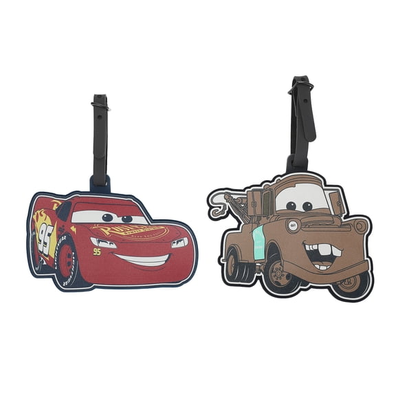 Cars Lightning McQueen and Mater 2pk Luggage Tags for Travel and Everyday Use