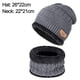 thumbnail image 2 of Conjunto de gorro y bufanda de invierno cálidos y guantes, gorro grueso y suave, gorro de punto con forma de calavera, gorro cálido para el cuello para hombres y mujeres, 2 of 6