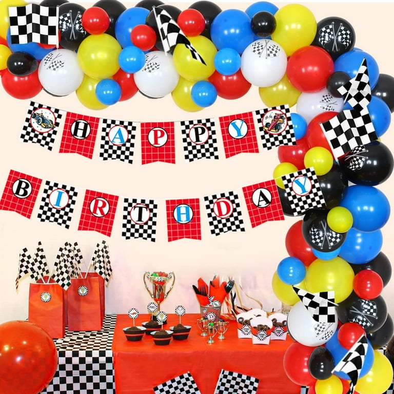 Two Fast Birthday Decorations Boy Vintage - Kit ghirlanda di