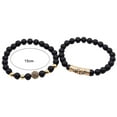 thumbnail image 5 of Xinyolin 2Pcs Set Corrosion Resistant Men's Bracelet - Alloy Bead Design for Daily, 5 of 8