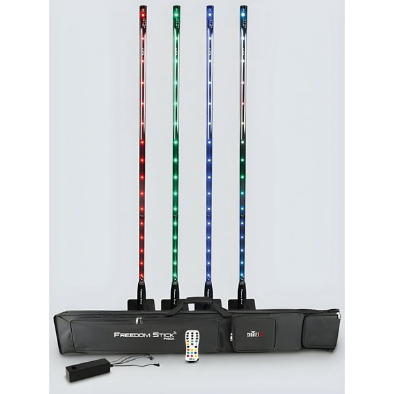 Chauvet DJ Freedom RGB Wireless Stick Light Pack - 4 Pack - FREEDOMSTICKX4