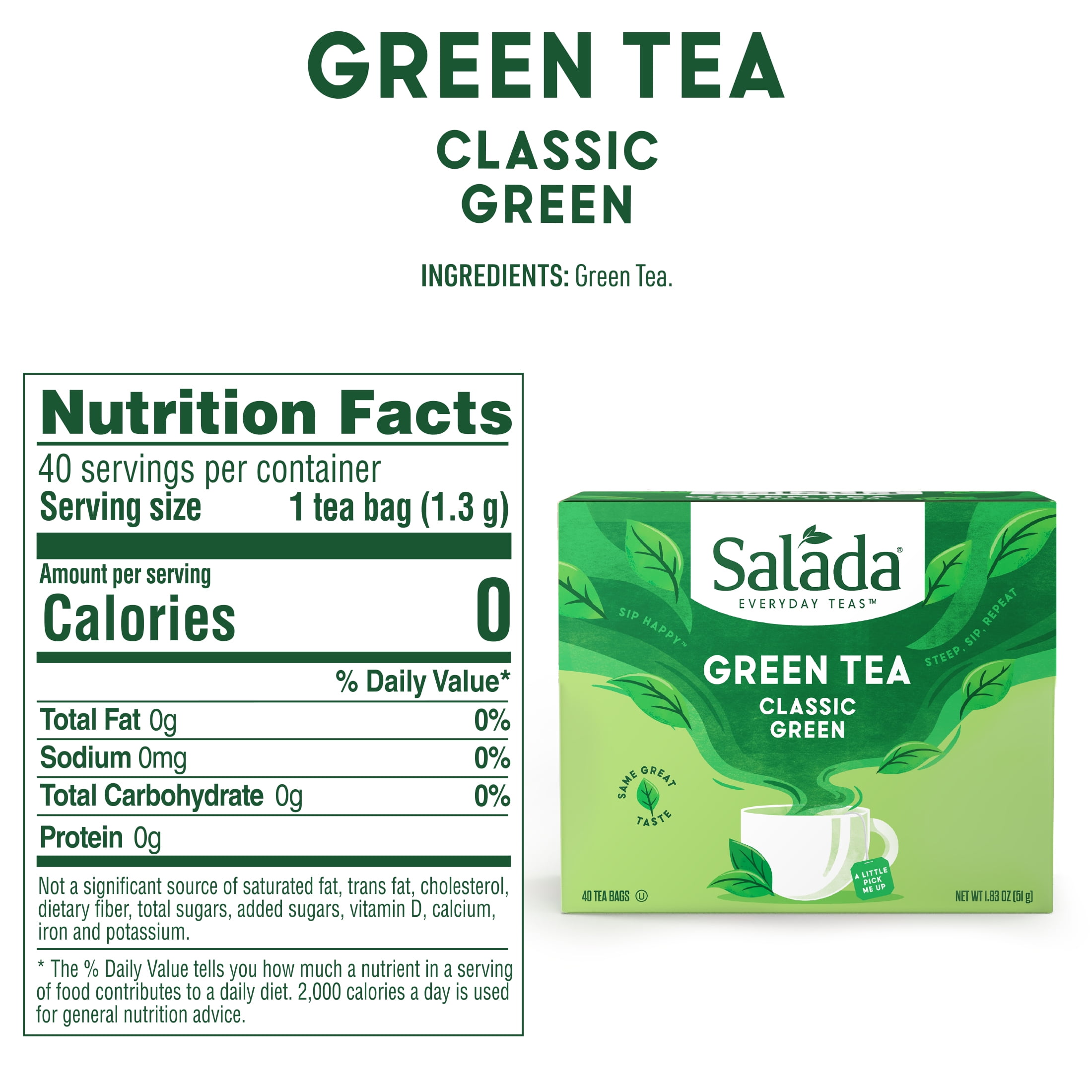 Salada Green Tea With 40 Individually