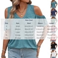 thumbnail image 3 of Guluxicc Summer Cold Shoulder Tops for Women V Neck Short Sleeve Shirts Ladies Cute Casual Blouse Going Out Outfits, 3 of 8