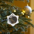 thumbnail image 7 of 3drose, a Close up of a Hawk, 3 inch Snowflake Porcelain Ornament, 7 of 7