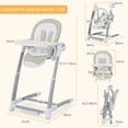 thumbnail image 3 of Silla Alta Plegable Costway Modo Columpio 3 en 1 Gris, 3 of 10