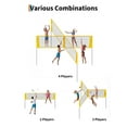 thumbnail image 5 of Garvee Portable 4 Square Volleyball Game Set - 14 FT 4-Way Adjustable Height Net for Backyard, Beach, Lawn - Durable Frame, Full Accessories, Family Use - Volleyball Equipment - Yellow, 5 of 7