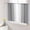 Gray, variant on Sheer Curtains 45 Inch Length 2 Panels Set for Kitchen, Gray Vertical Stripes Semi Sheer Curtains for Windows, Retro Simple Neutral Abstract Lines Voile Window Treatments Rod Pocket Curtain