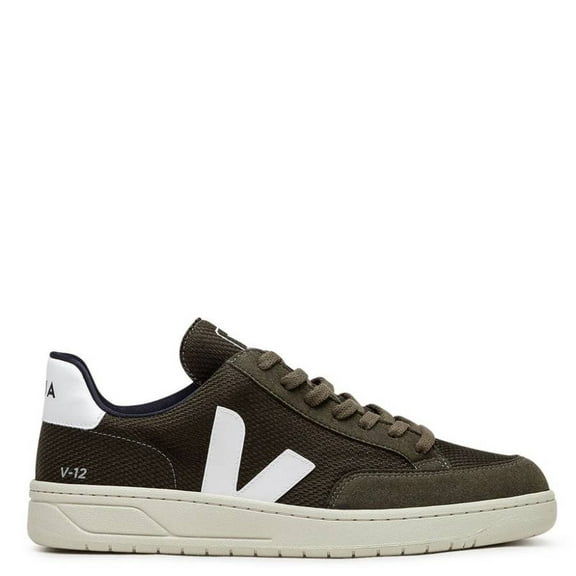Veja V-12 Vegan B-Mesh Olive White Sneakers, Brand Size 39 ( US Size 6 )