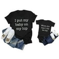 thumbnail image 3 of TAIAOJING Mother & Daughter Matching T-Shirts Romper Mommy Baby Bodysuit Letters Casual And Girls Kids Printing Sleeve Me Short Boys Family Outfits Outfits, 3 of 4