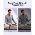 thumbnail image 3 of ORICO Travel Power Strip, 4 Outlets 3 USB Ports (1 USB C) with 4FT Wrap-Around Extension Cord, Compact Cruise Approved Power Strip No Surge Protector, Flat Plug for Hotel Dorm Essentials(Purple), 3 of 9