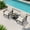 Grey/Khaki,2 Armchairs+1 Side Table+Cushion, variant on JUSTLET 5 Pieces HDPE Patio Furniture Set,Outdoor Patio Conversation Sets with Thick Cushion,3-Seater Couch,2 Armchair,1 Side Table,1 Coffee Table for Balcony,Backyard,Navy Frame with Khaki Cushion