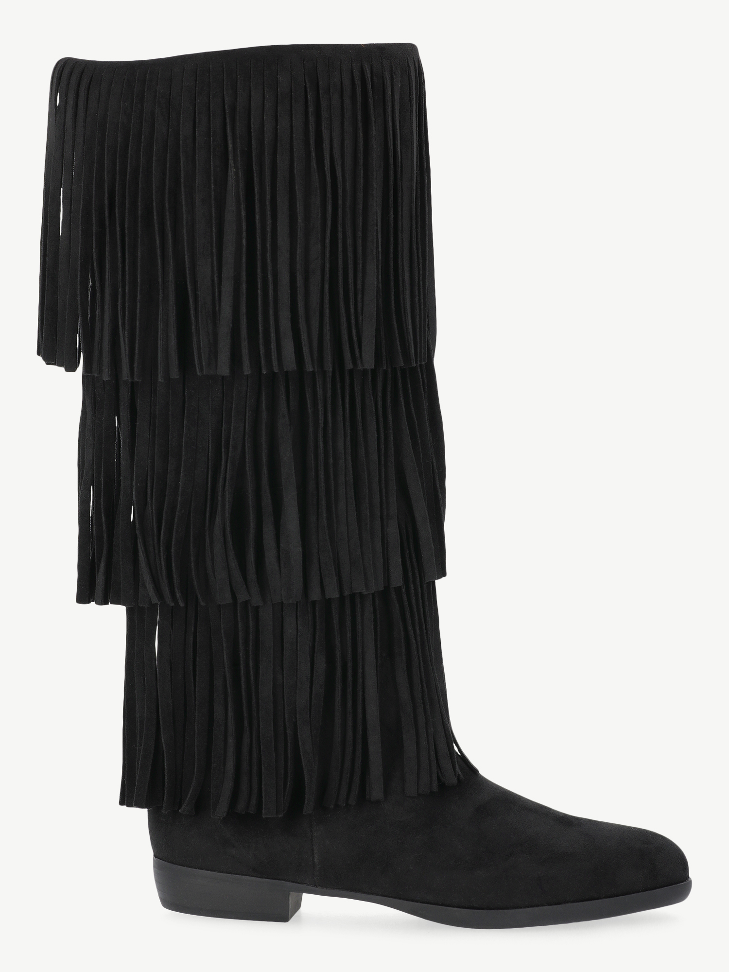No Boundaries Tall Faux Suede Fringe Boots, Women's