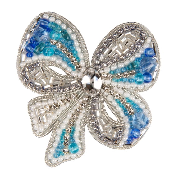 BP-336C Beadwork kit for creating brooch Crystal Art "Bow"