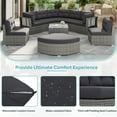 thumbnail image 4 of Miekor Furniture Patio Furniture Set Outdoor Furniture Daybed Rattan Sectional Furniture Set Patio Seating Group With Cushions and Center Table for Patio, Lawn, Backyard, Pool, Grey W5UAAE, 4 of 9