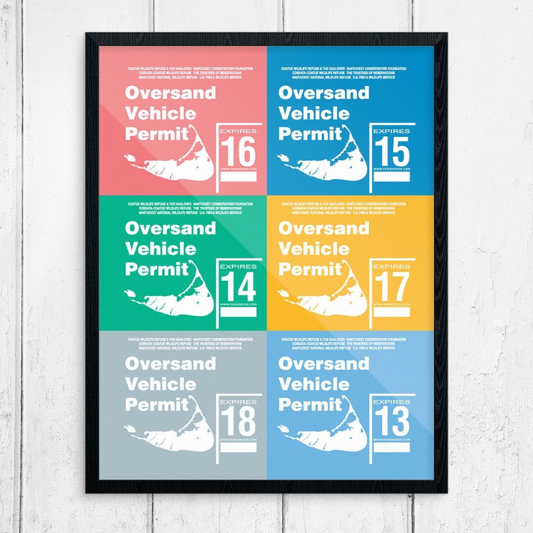 Nantucket Oversand Vehicle Permit Collage Print