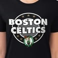 thumbnail image 3 of Women's G-III 4Her by Carl Banks Black Boston Celtics Super-Slim Lightweight Pinstripe Circle Graphic T-Shirt, 3 of 3