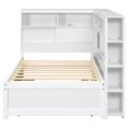 thumbnail image 6 of Euroco Wood Twin Daybed with Trundle, Shelves, and USB Charging Station in White, 6 of 13