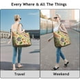 thumbnail image 4 of Floral and Hummingbird Illustration Weekender Bag, Large Capacity Carry-On Tote with Secure Zipper Closure for Women, 4 of 5