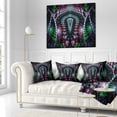 thumbnail image 3 of Designart Strange Fractal Design on Black - Abstract Throw Pillow - 16x16, 3 of 5