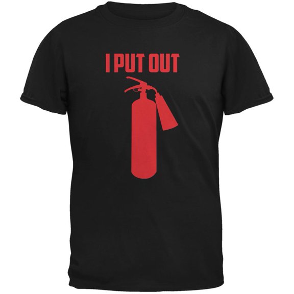 I Put Out Fire Extinguisher Black Adult T-Shirt - Large