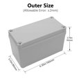 thumbnail image 2 of Caja de conexiones LeMotech IP67 impermeable 16 x 8 x 10 cm gris, 2 of 8