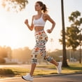 thumbnail image 4 of HELlHERO Aztec Style Printed Yoga Leggings for Women, Horse Printed Capri Leggings High Waisted Yoga Capris for Workout Gym, L, 4 of 7