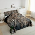 thumbnail image 3 of Manfei Old Barn Door Queen Comforter Set,Rustic Farmhouse Cabin Bedding Sets,Brown Green Bedding Comforter Set For Men Women,Super Cozy Room Decor Reversible,3 Pieces, 3 of 8
