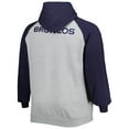 thumbnail image 3 of Men's Heather Gray Denver Broncos Big & Tall Fleece Raglan Full-Zip Hoodie Jacket, 3 of 3