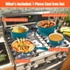 thumbnail image 2 of Juego de utensilios de cocina de hierro fundido esmaltado antiadherente QuliMetal, 7 ollas y sartenes con tapa, sartén, cacerola, horno holandés saludable para hornear pan de masa madre, apto para hor, 2 of 5