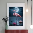 thumbnail image 2 of Diamond Art Kits for Adults - 5d Moonlit Flamingo Night Scene Diamond Painting for Adults, Diamond Art for Adults Beginners, Diamond Painting Kits for Adults for Home Wall Decor, 2 of 7