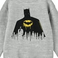 thumbnail image 2 of Batman Bruce Wayne Silhouette Youth Heather Gray Crew Neck Sweatshirt-Large, 2 of 5