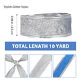 thumbnail image 5 of CIMAXIC Festive Ribbon 2 Rolls of Silver Blue Polyester for Christmas 78.7x1in, 5 of 8