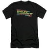 Back To The Future II Science Fiction Movie Logo Adult Slim T-Shirt Tee