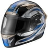 GLX DOT Tribal Full Face Motorcycle Helmet, Blue, S