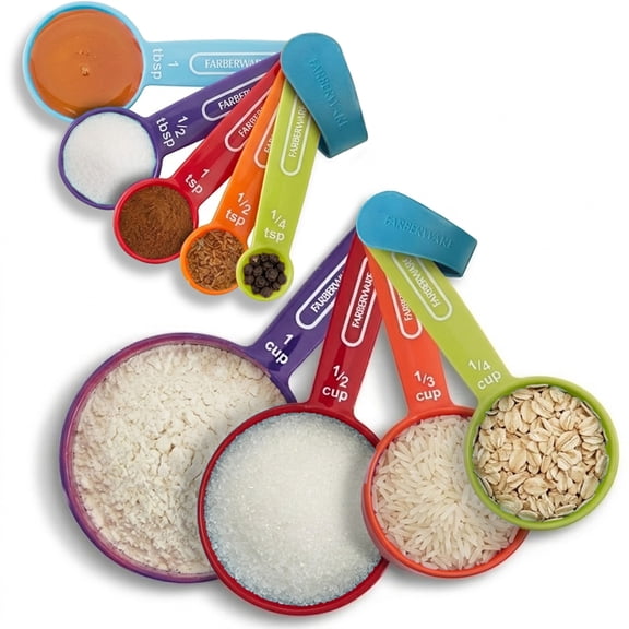 Farberware Color 9-Piece Plastic Measuring Cups and Spoons Set