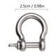 thumbnail image 2 of 4pcs Grillete de acero inoxidable Grillete de metal Grillete de elevación Grillete en forma de D, 2 of 5