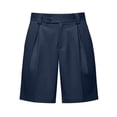 thumbnail image 4 of Mens Dress Shorts Summer Lightweight Breathable Straight Leg Loose Fit Business Casual Shorts with Pockets, 4 of 7