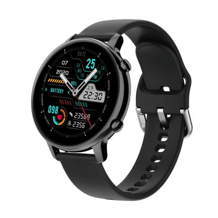 Wireless Smart Watch Bussiness Men women's Watches Heart Rate Fiteness Bracelet for Android ios xiaomi huawei iphone samsung (Black)