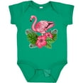 thumbnail image 3 of Inktastic Flamingo with Tropical Flowers Boys or Girls Baby Bodysuit, 3 of 5