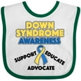 thumbnail image 3 of Inktastic Down Syndrome Awareness Support, Educate, Advocate Boys or Girls Baby Bib, 3 of 4