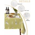 thumbnail image 2 of Yellow Spring Easter Table Cloth, Waterproof Tablecloth for Rectangle Tables, Cute Bunny Botanical Reusable Washable Fabric Table Cover for Restaurant Kitchen Dining Tables 60"x120", 2 of 9