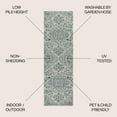 thumbnail image 3 of JONATHAN Y SANTA MONICA 2 x 8 Runner Rug, Estrella Bohemian Medallion Textured Weave - Teal/Gray, SMB105C-28, 3 of 5