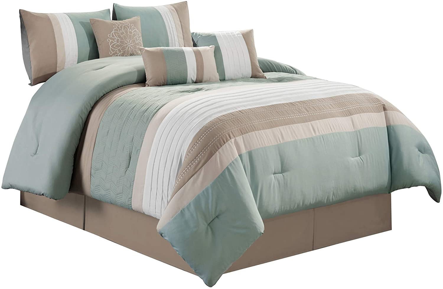 Sapphire Home Luxury 7 Piece California-King Comforter Set ...