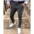 thumbnail image 2 of Men's Small Feet Plaid Trousers - Stylish Spring and Summer Fashion, 2 of 2