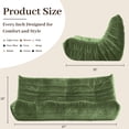 thumbnail image 3 of Congermom Bean Bag Chair, Giant Bean Bag Chairs for Adults, 3 Seater Fireside Chair, Lazy Large Floor Bean Bag Sofa for Living Room, Bedroom, Dorm, Office(Green), 3 of 5