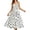 C1-White544, variant on Womens Polka Dot Midi Dress Double Thin Straps Tie Waist Flared Hem Wedding Guest Long Dress