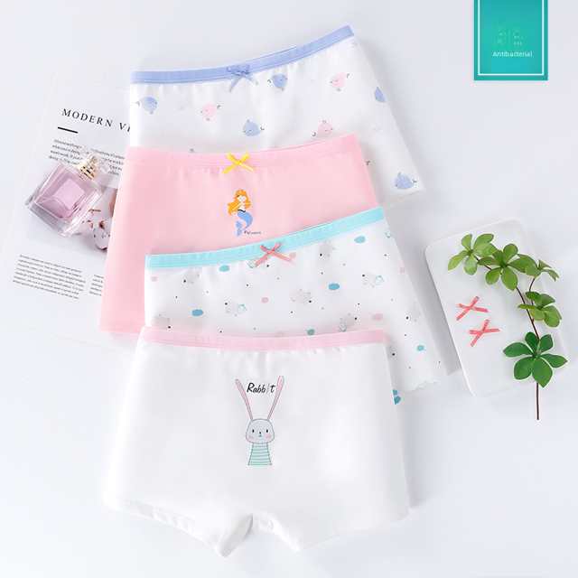 Calzoncillos de algodón para niños, calzoncillos Boxer de algodón puro para niñas, ropa interior sin entrepierna para bebés medianos y grandes